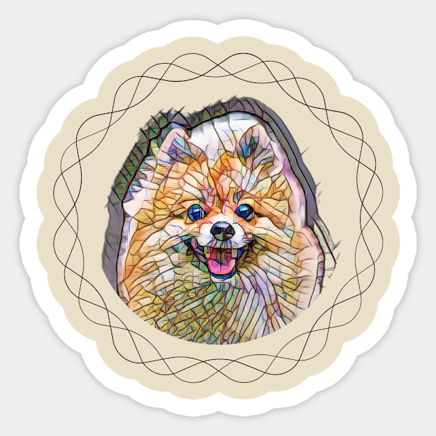 Pomeranian Sticker by Silver Lining Gift Co.